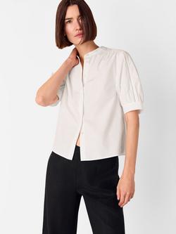 Whistles Puff Sleeve Shirt, White, White