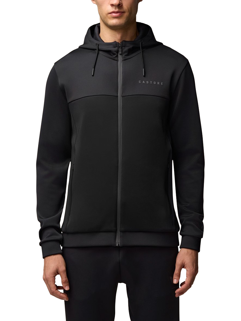 Product image 1 of 3, which shows Castore Scuba Long Sleeve Full Zip Hoodie, Black, S