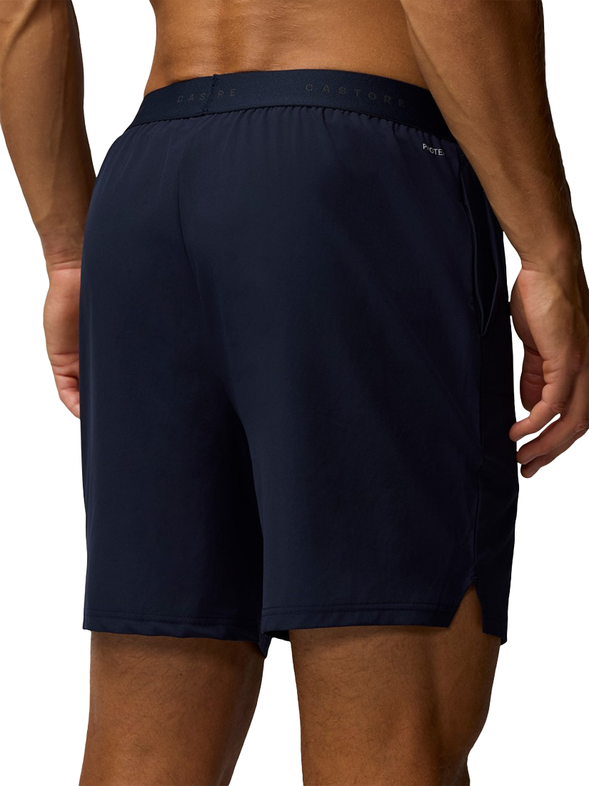 Product image 2 of 2, which shows Castore Logo Elastic Band Shorts, Midnight Navy/White, S