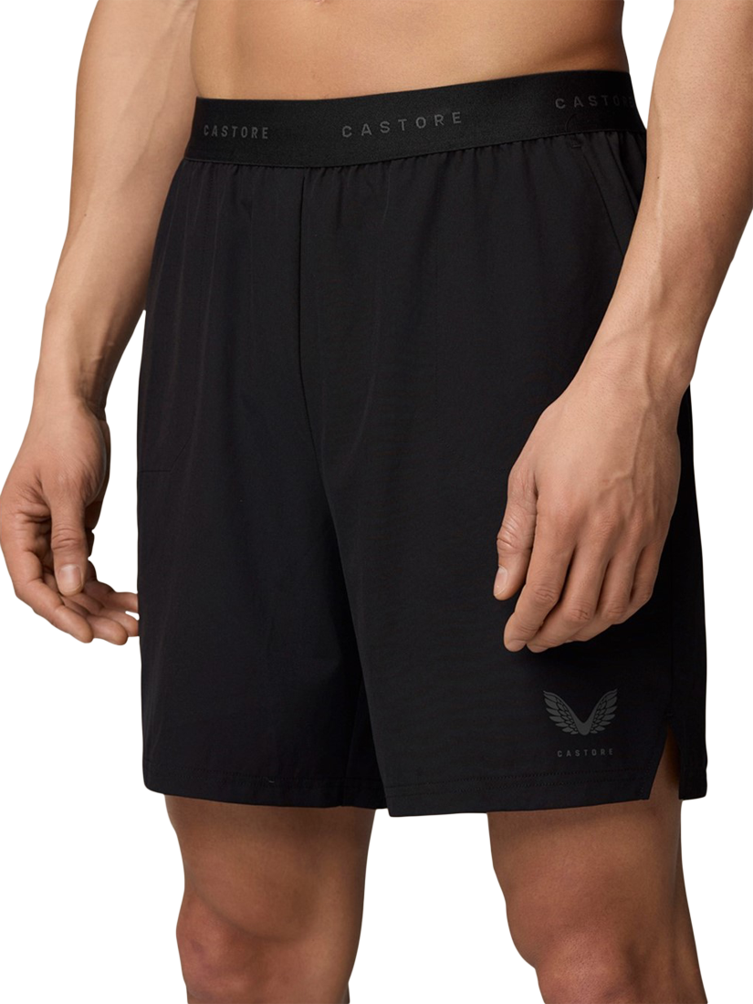 Product image 1 of 3, which shows Castore Elastic Shorts, Black/White, S