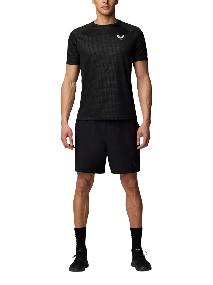 Product image 3 of 3, which shows Castore Elastic Shorts, Black/White, S