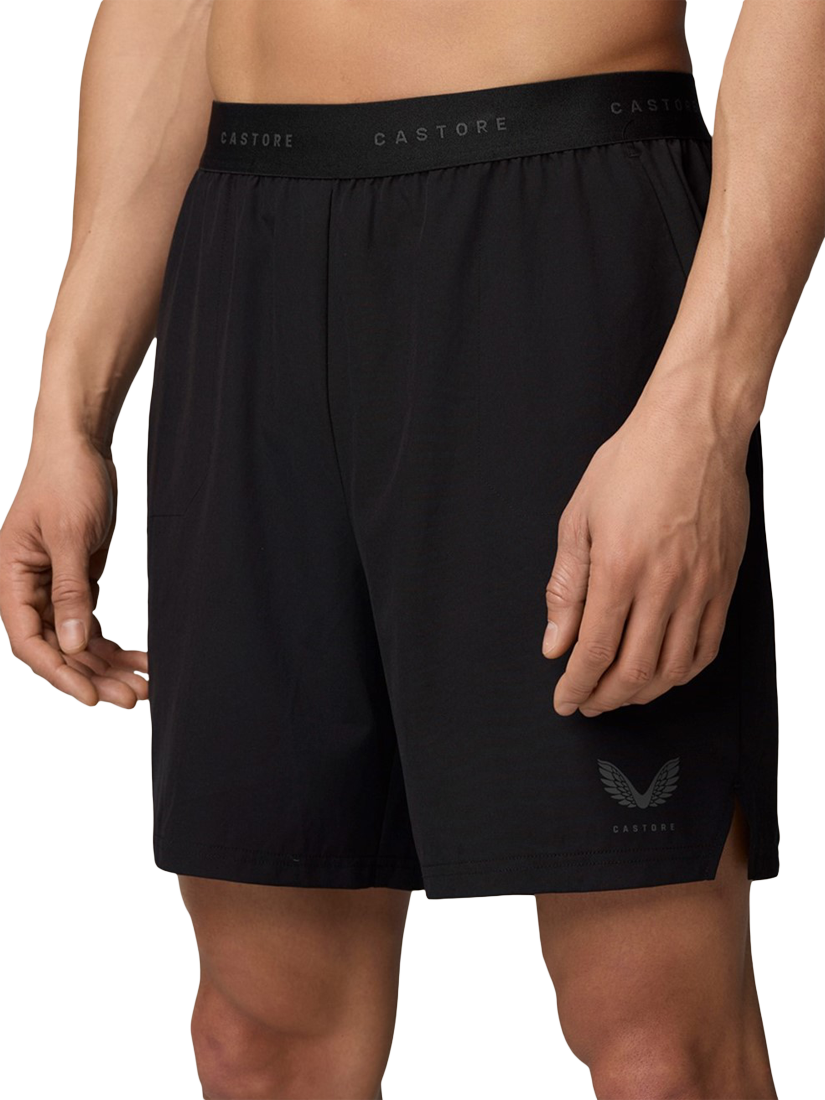 Product image 1 of 2, which shows Castore Elastic Shorts, Black/Gunmetal, S