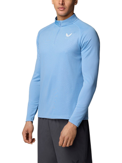 Castore Adapt Long Sleeve 1/4 Zip Top, Blue/White
