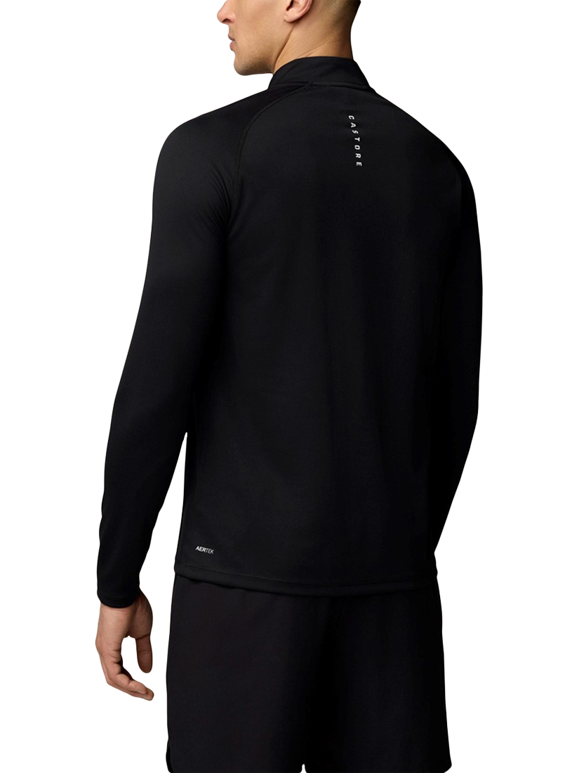 Product image 2 of 3, which shows Castore Men's Adapt Long Sleeve Quarter-Zip Training Top, Black/White, S