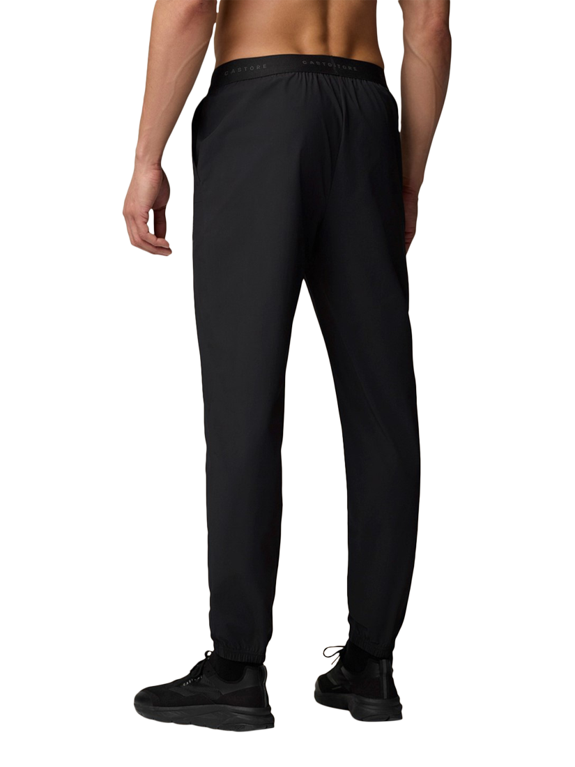Product image 2 of 3, which shows Castore Woven Joggers, Black/Gunmetal, S