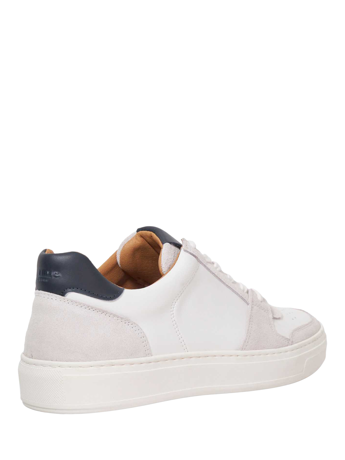 Product image 3 of 6, which shows Dune London Tawly Leather Lace Up Trainers, White/Multi, EU40