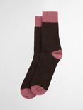 Barbour Houghton Wool Blend Ankle Socks, Earth Pink