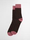 Barbour Houghton Wool Blend Ankle Socks, Earth Pink