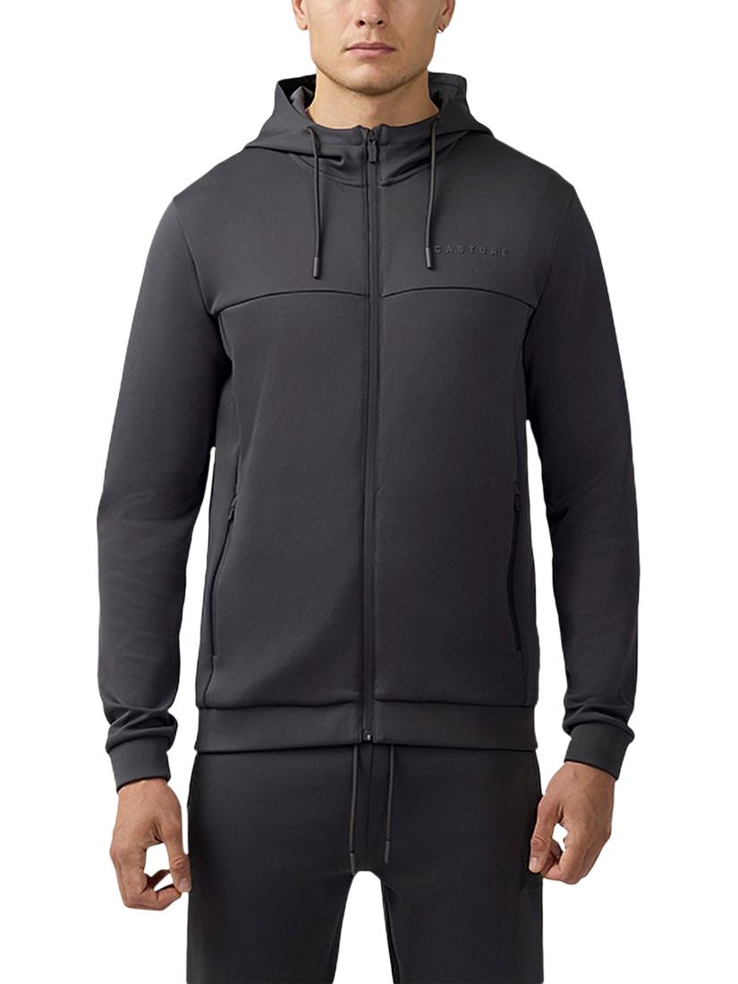 Product image 1 of 4, which shows Castore Scuba Long Sleeve Full Zip Hoodie, Gunmetal, XS
