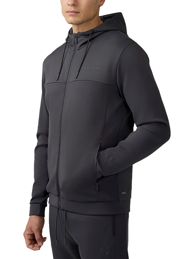 Product image 3 of 4, which shows Castore Scuba Long Sleeve Full Zip Hoodie, Gunmetal, XS