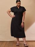 Live Unlimited Curve Polo Neck Midi Dress, Black