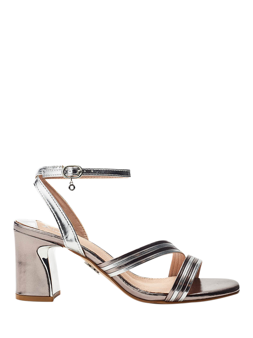 Product image 1 of 4, which shows Moda in Pelle Raela Porvair Sandals, Silver, 3
