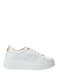 Moda in Pelle Ambretta Leather Trainers, White