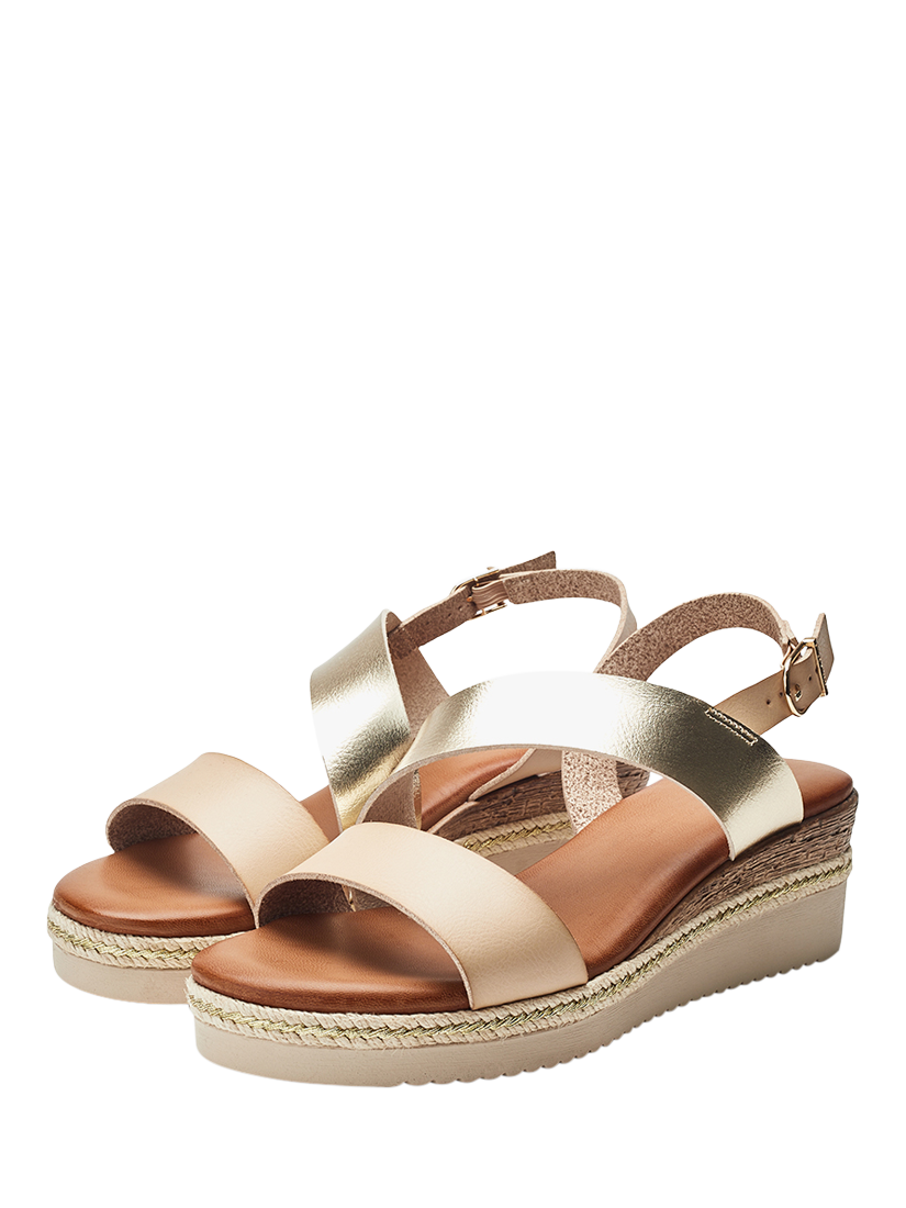 Product image 2 of 4, which shows Moda in Pelle Joani Cross Strap Sandals, Off White, 3