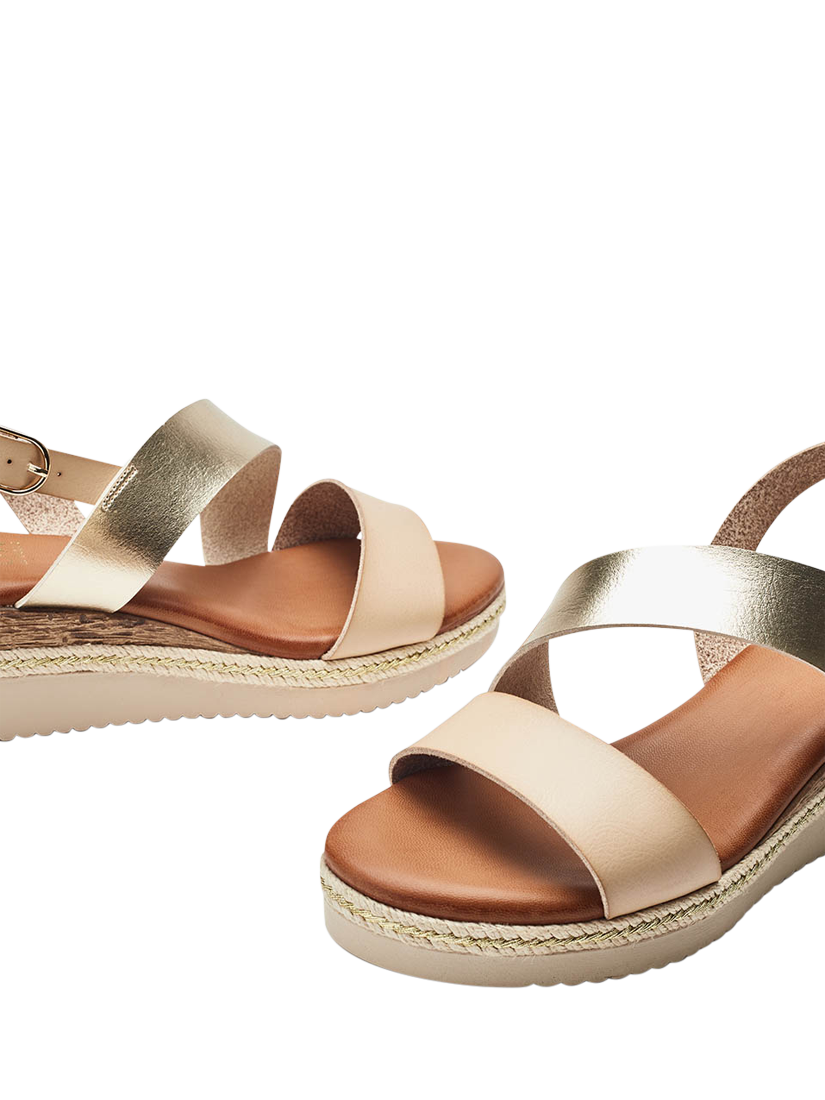 Product image 3 of 4, which shows Moda in Pelle Joani Cross Strap Sandals, Off White, 3