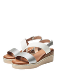 Moda in Pelle Joani Cross Strap Sandals, White - Silver