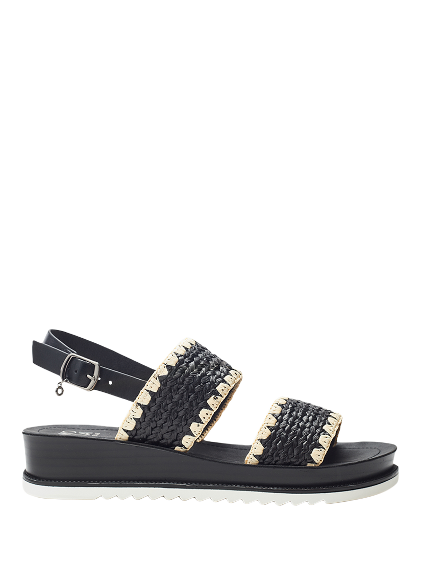 Product image 1 of 4, which shows Moda in Pelle Kyraa Textile Sandals, Black, 4
