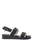 Moda in Pelle Kyraa Textile Sandals, Black