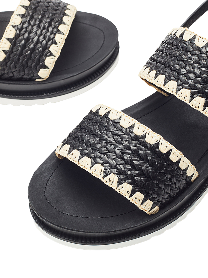 Product image 3 of 4, which shows Moda in Pelle Kyraa Textile Sandals, Black, 4