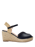 Moda in Pelle Nolaa Peep Toe Wedge Sandals, Off White, Navy