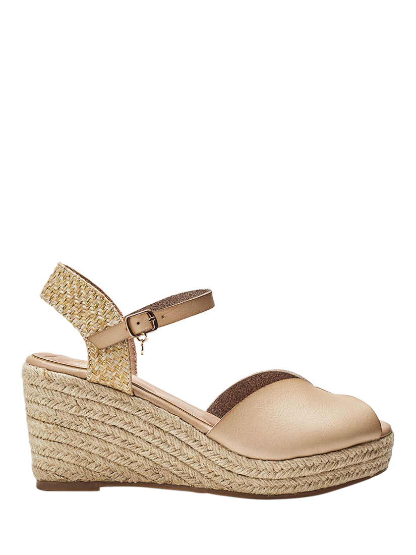 Product image 1 of 4, which shows Moda in Pelle Nolaa Peep Toe Wedge Sandals, Off White, 3