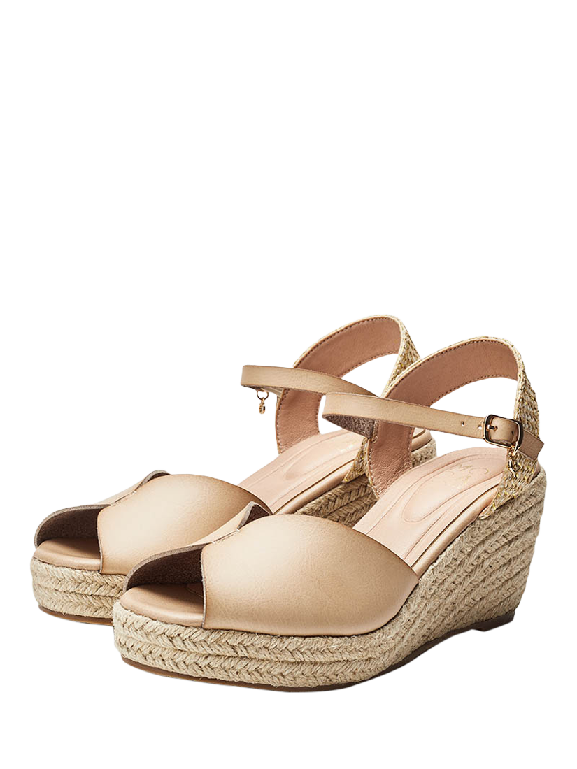 Product image 2 of 4, which shows Moda in Pelle Nolaa Peep Toe Wedge Sandals, Off White, 3