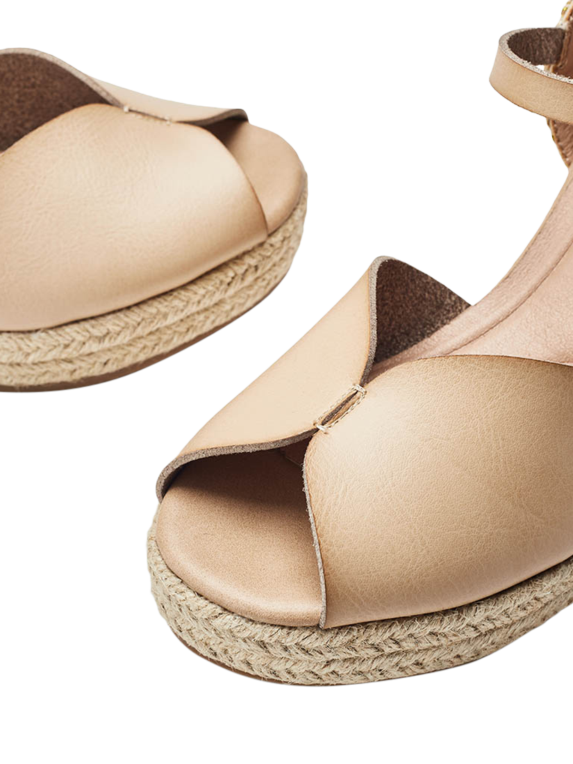 Product image 3 of 4, which shows Moda in Pelle Nolaa Peep Toe Wedge Sandals, Off White, 3