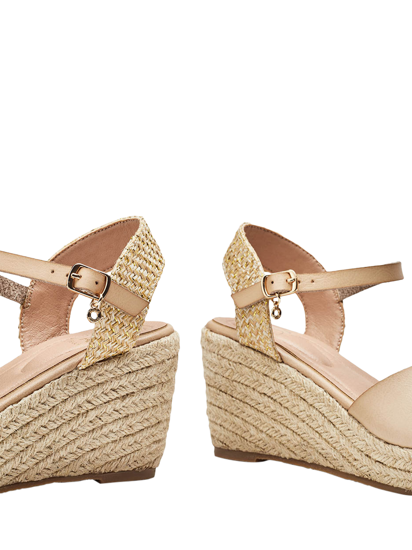 Product image 4 of 4, which shows Moda in Pelle Nolaa Peep Toe Wedge Sandals, Off White, 3