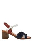 Moda in Pelle Novie Porvair Sandals, Navy/Tan