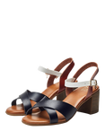 Moda in Pelle Novie Porvair Sandals, Navy/Tan