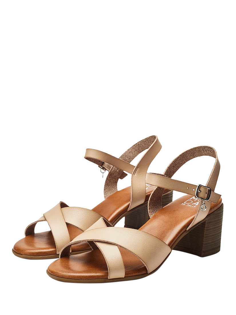 Product image 2 of 4, which shows Moda in Pelle Novie Porvair Sandals, Off White, 3