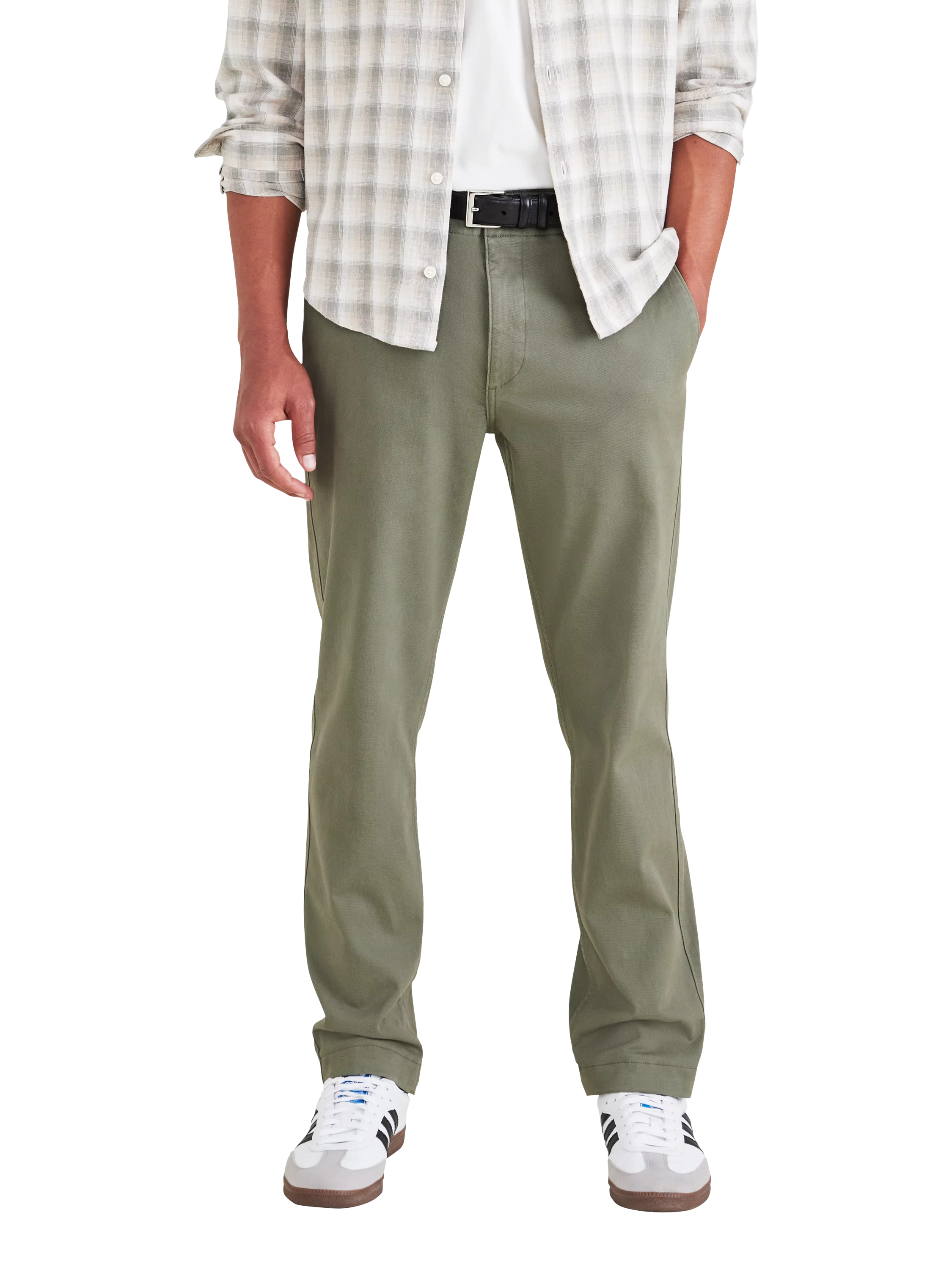 Product image 1 of 3, which shows Dockers Straight Fit Original Chinos, Green, W40/L34