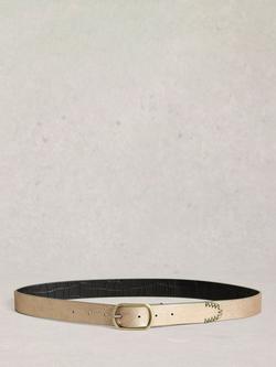 White Stuff Reversible Leather Belt, Black/Multi - view 2, Black/Multi