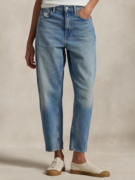 Polo Ralph Lauren Curved Tapered Jeans, Light Blue - view 2, Light Blue