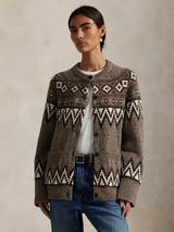 Polo Ralph Lauren Fair isle Wool Rich Cardigan, Brown/Multi