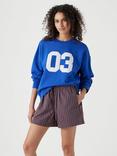 HUSH Collegiate 03 Graphic Sweatshirt, Bright Blue