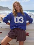 HUSH Collegiate 03 Graphic Sweatshirt, Bright Blue