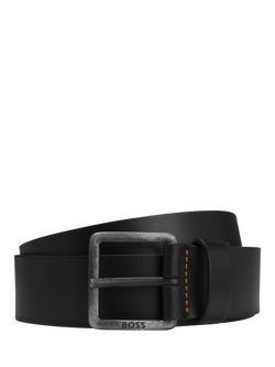 HUGO BOSS BOSS Jeeko Leather Belt, Black, Black
