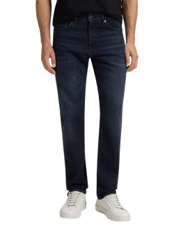 HUGO BOSS BOSS Regular Fit Mid Rise Jeans, Dark Blue, Dark Blue