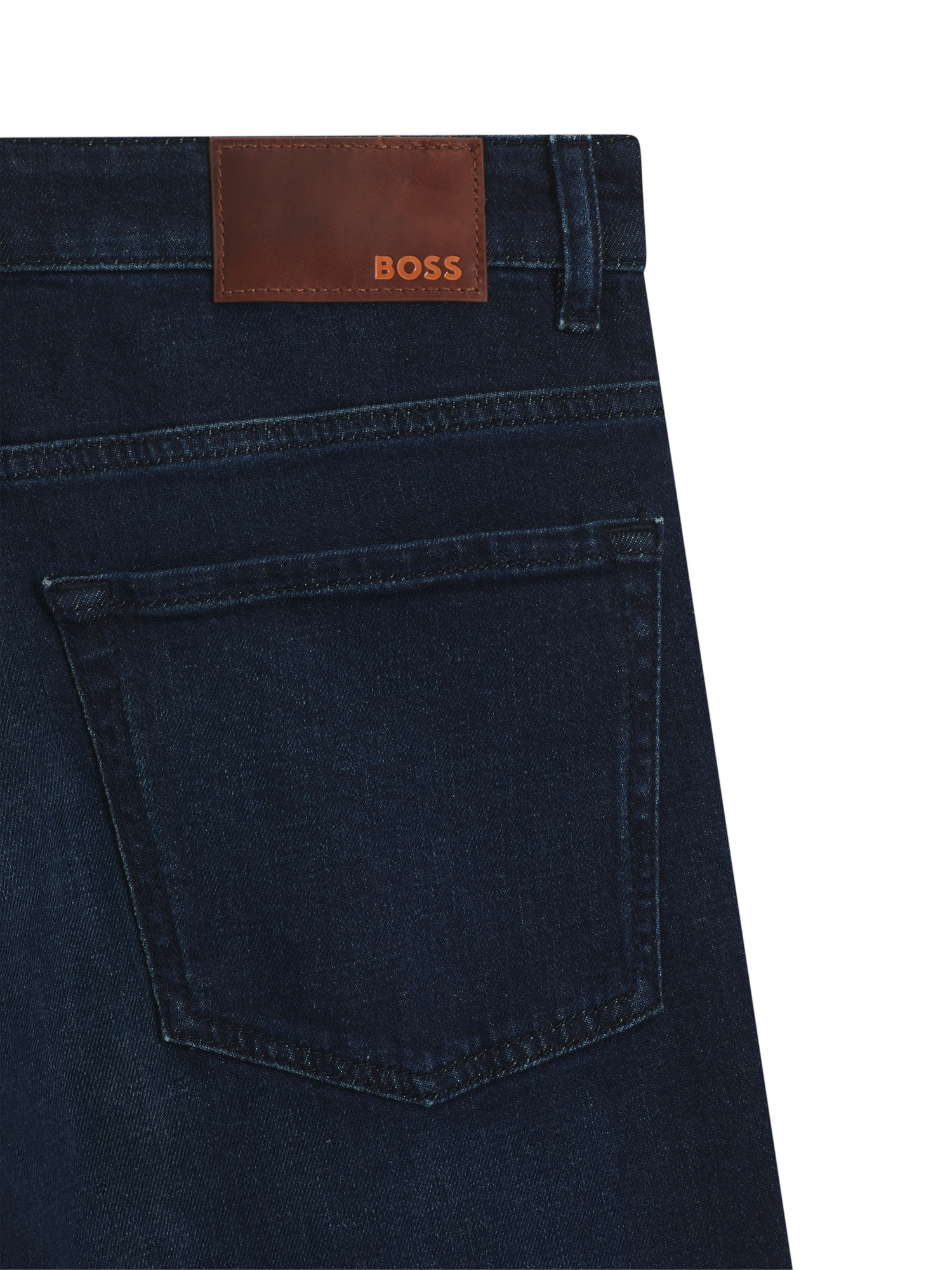 Product image 6 of 6, which shows HUGO BOSS BOSS Regular Fit Mid Rise Jeans, Dark Blue, 32R