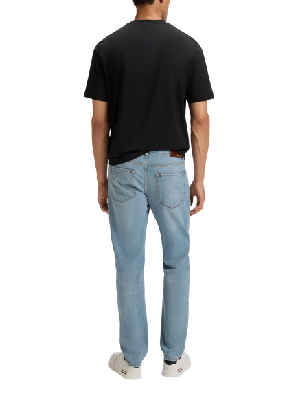 HUGO BOSS BOSS Regular Fit Mid Rise Jeans, Bright Blue - view 2, Bright Blue