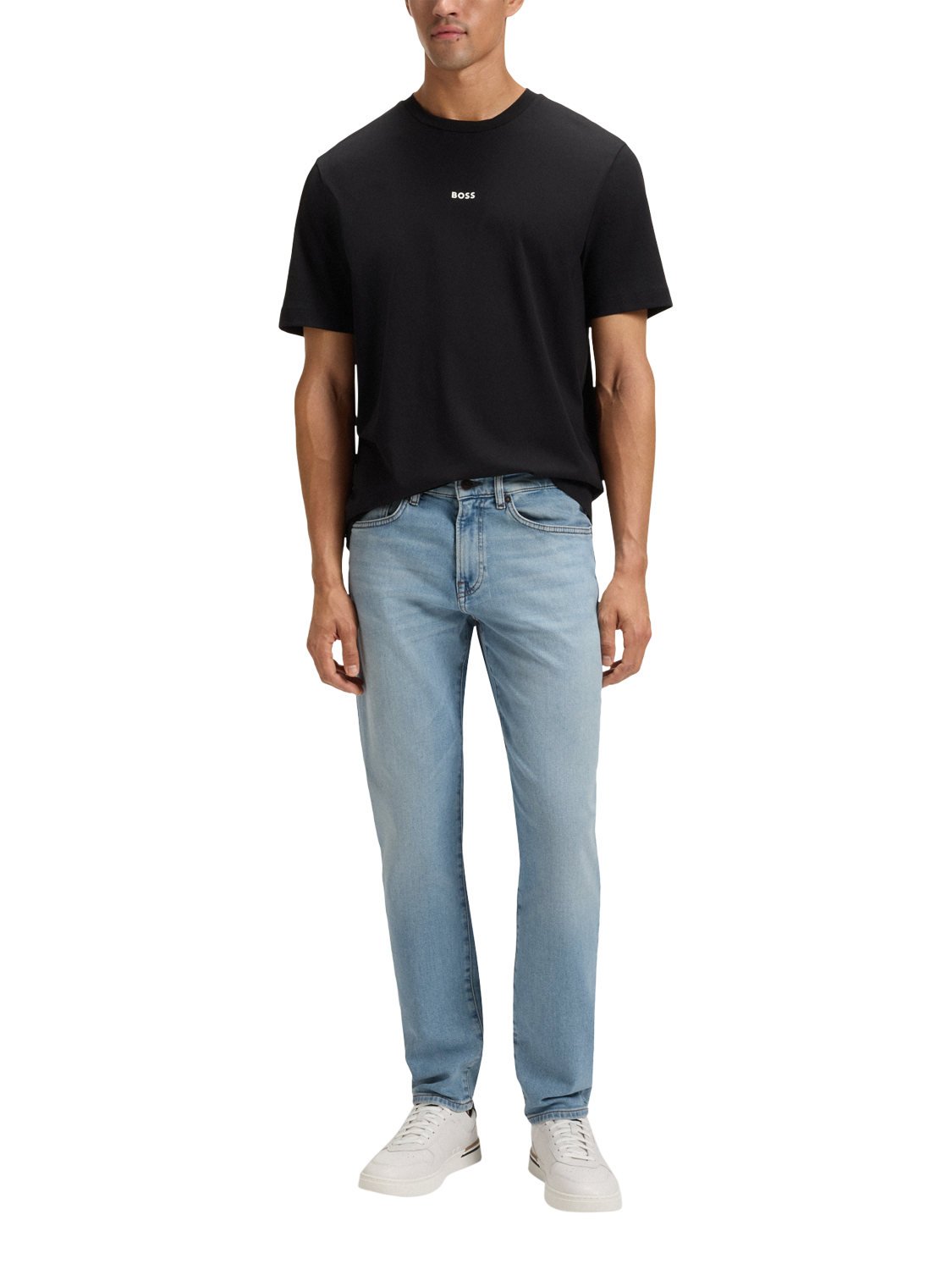 Product image 3 of 6, which shows HUGO BOSS BOSS Regular Fit Mid Rise Jeans, Bright Blue, 32R