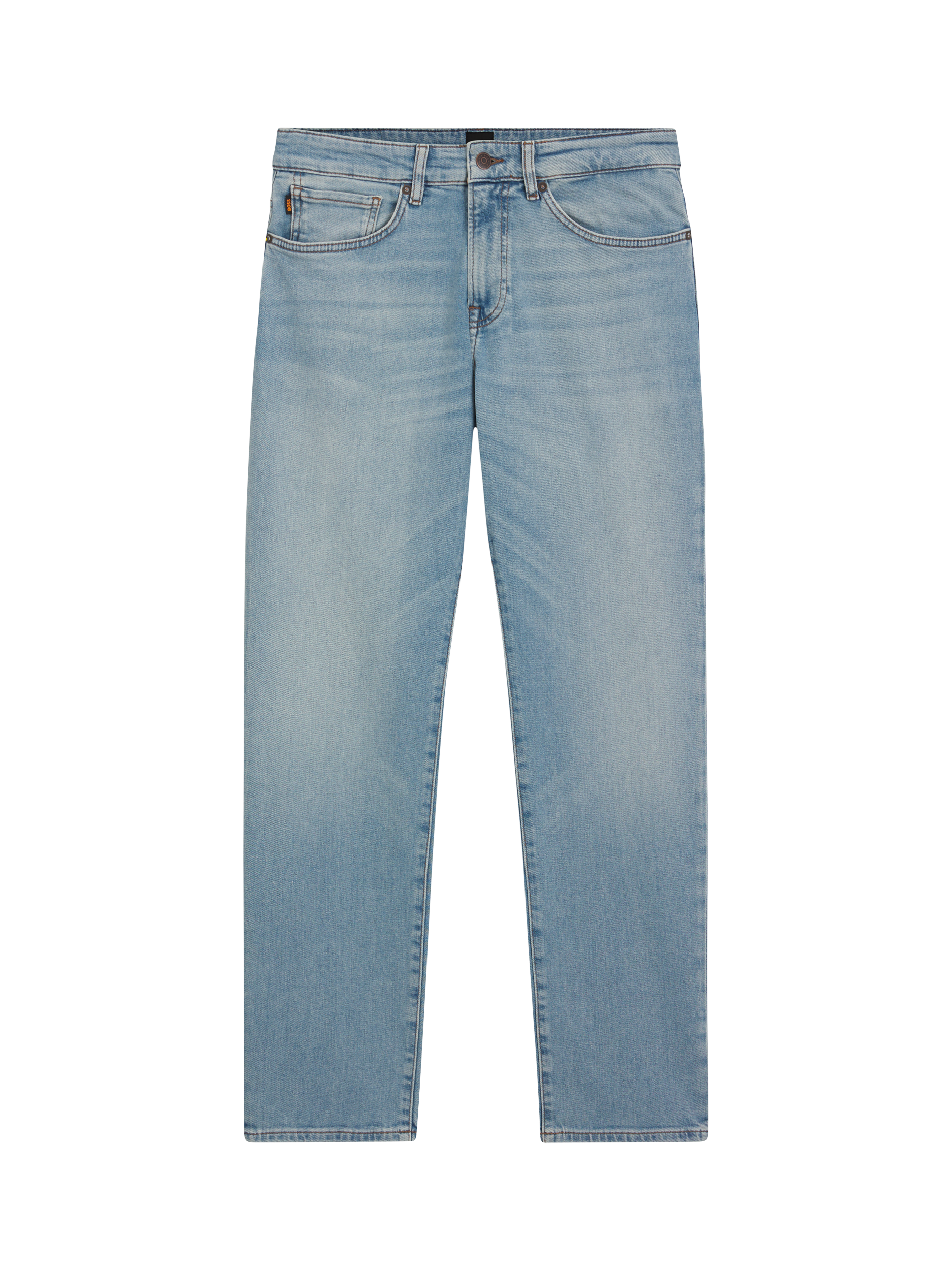 Product image 4 of 6, which shows HUGO BOSS BOSS Regular Fit Mid Rise Jeans, Bright Blue, 32R