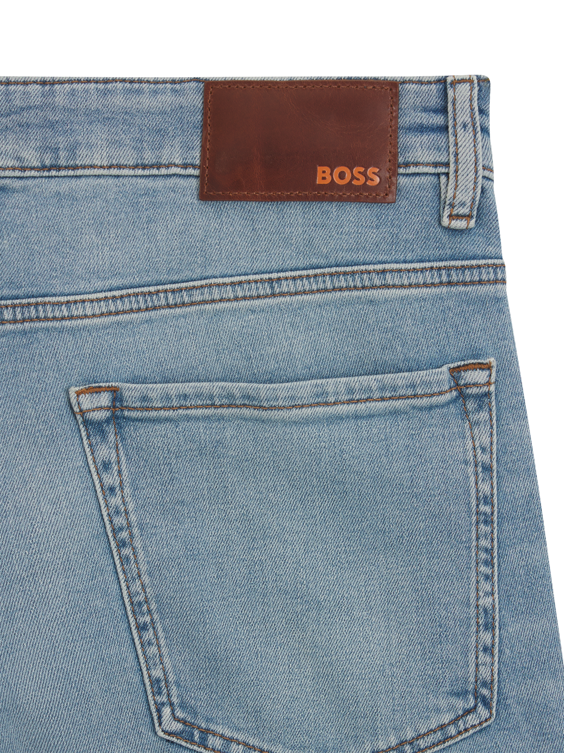 Product image 6 of 6, which shows HUGO BOSS BOSS Regular Fit Mid Rise Jeans, Bright Blue, 32R