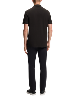 BOSS Cotton Piqué Logo Print Polo Shirt - view 2, Black