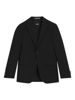 BOSS Wool Blend Single Breasted Slim Fit Suit Jacket, Black - view 2, Black