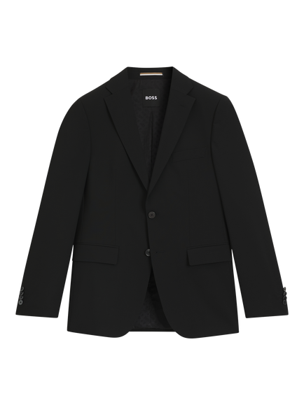 BOSS Wool Blend Single Breasted Slim Fit Suit Jacket, Black - view 2, Black