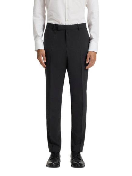 BOSS Heritage Slim Fit Wool Blend Suit Trousers, Black, Black