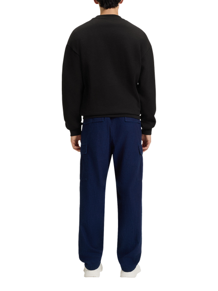 HUGO BOSS HUGO Niero Crew Neck Cotton Sweatshirt, Black - view 2, Black