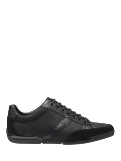 BOSS Lace-Up Trainers, Black, Black